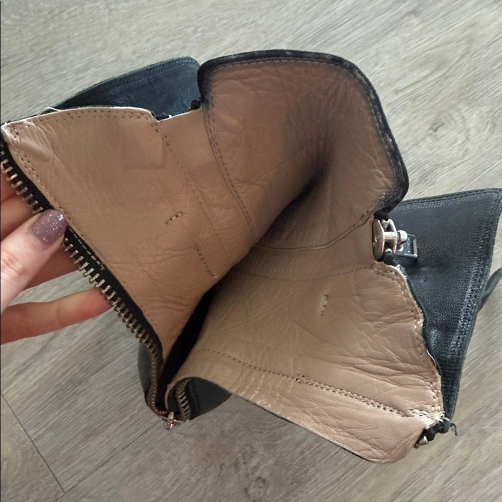Chloe Black Leather Buckle Boots - Picture 5 of 11